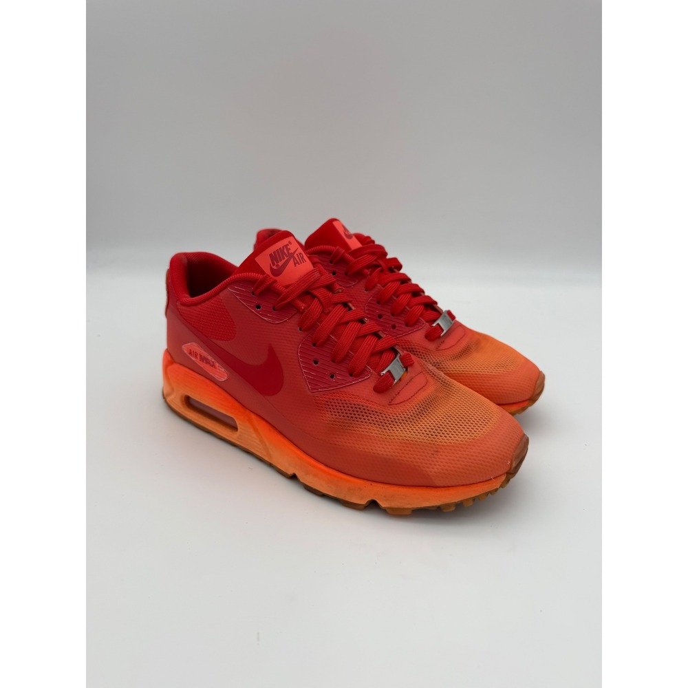 Nike Air Max 90 Hyperfuse Red Orange Sunset Womens Running Shoes 633068-690 7.5